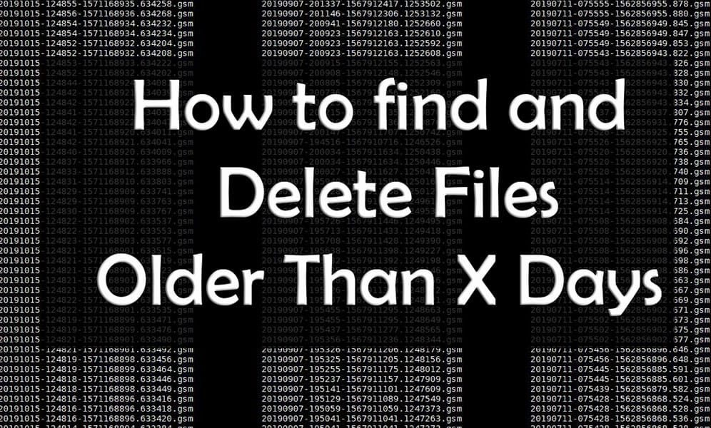 Delete Files Older Than 7 Days