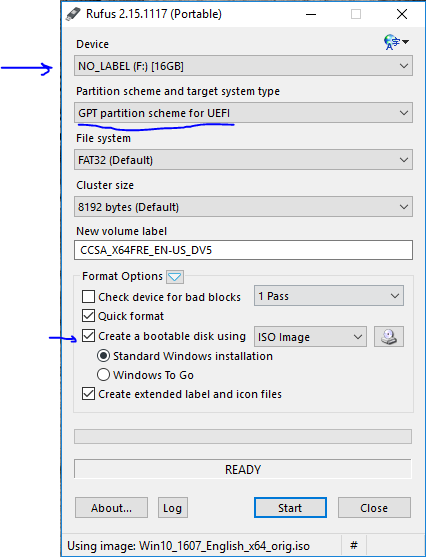 How to create a Windows 10 UEFI bootable USB disk
