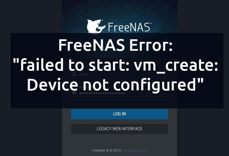 vm_create: Device not configured