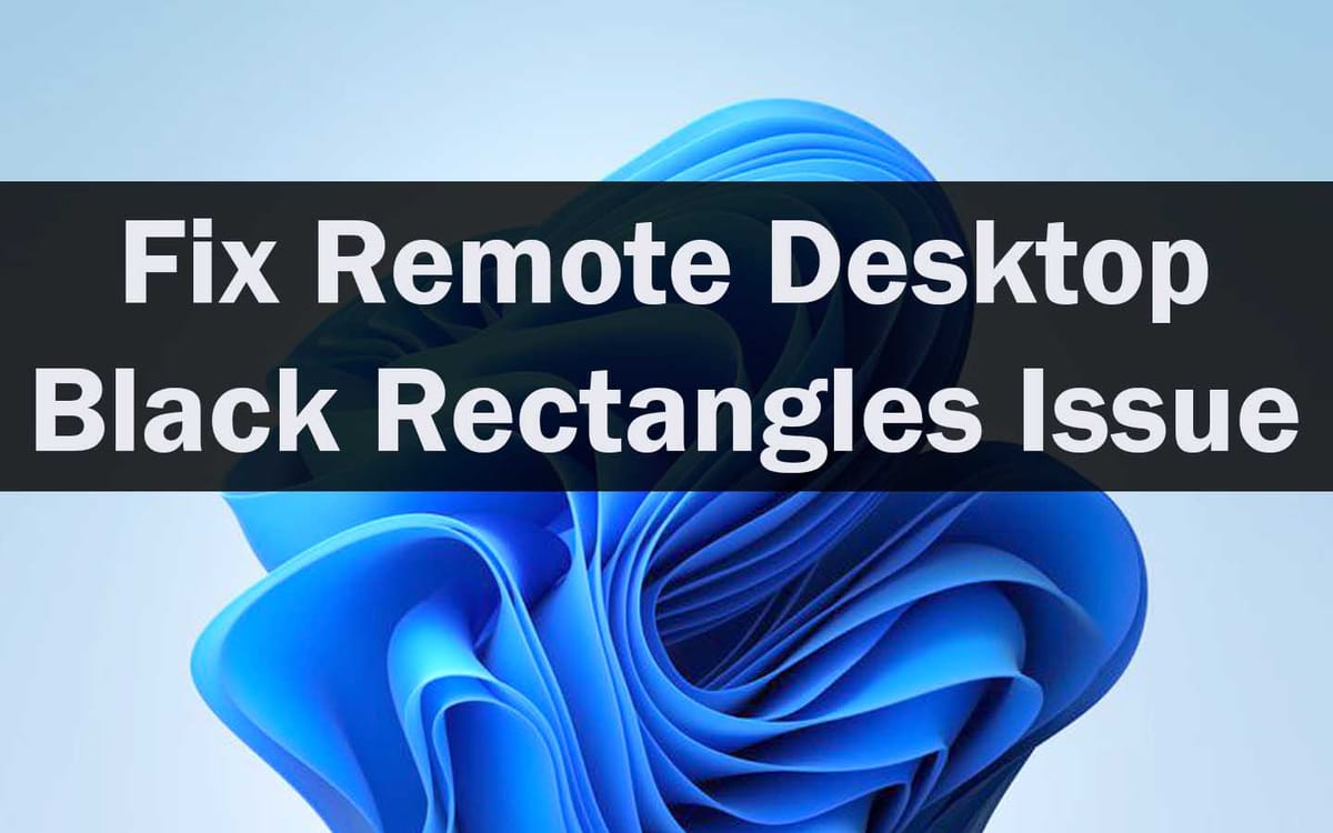 Remote Desktop Screen Is Black
