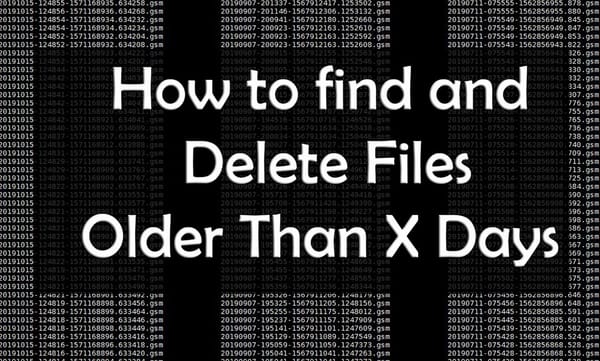 Delete Files Older Than 7 Days