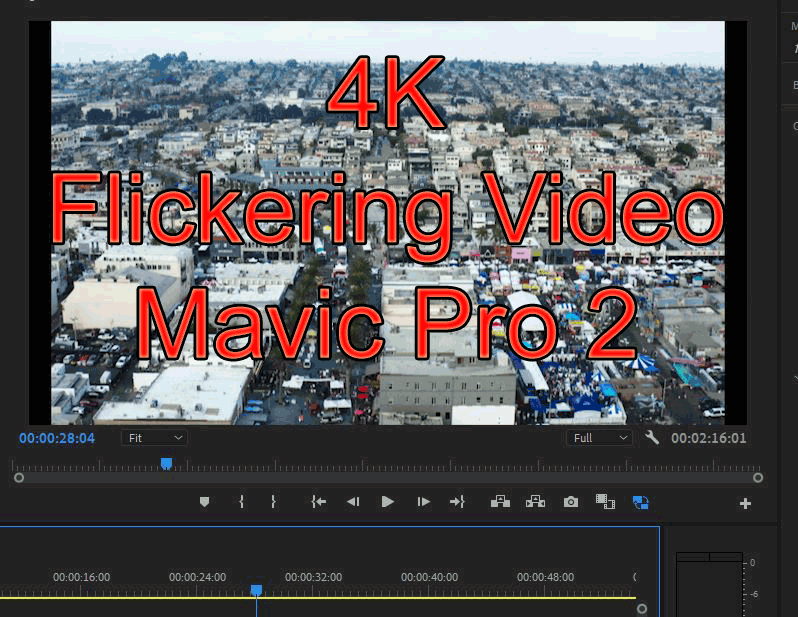 mavic pro flickering video