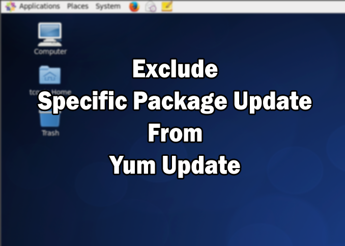 yum update exclude package