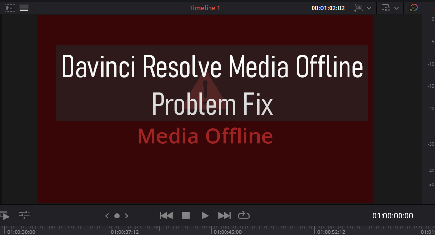 davinci resolve media offline