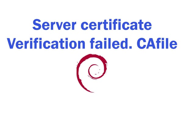 server certificate verification failed debian