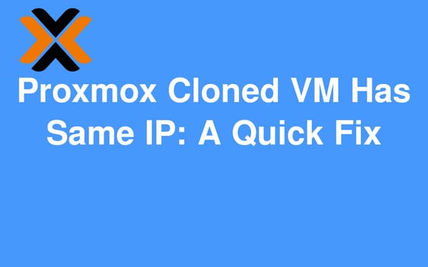 Cloned VM Has Same IP
