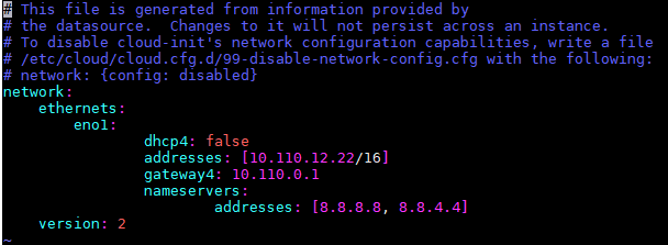 Static IP configuration Ubuntu 18.04