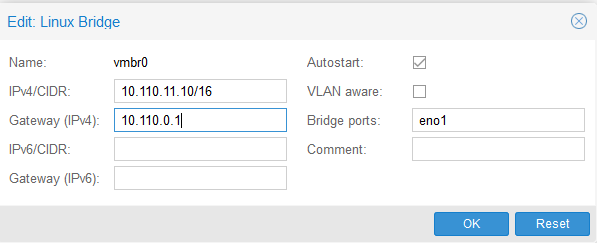 Proxmox Change IP Address