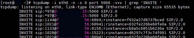 tcpdump Filter SIP Invite