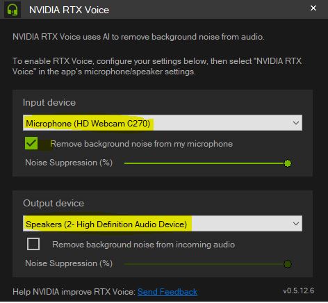 enable RTX Voice