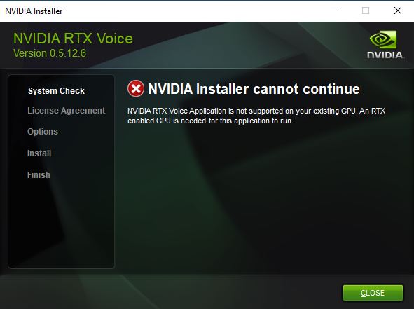 nvidia installer cannot continue