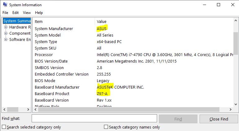 Identify Chipset in Windows