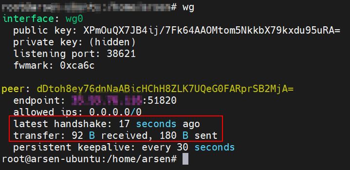 WireGuard VPN Status