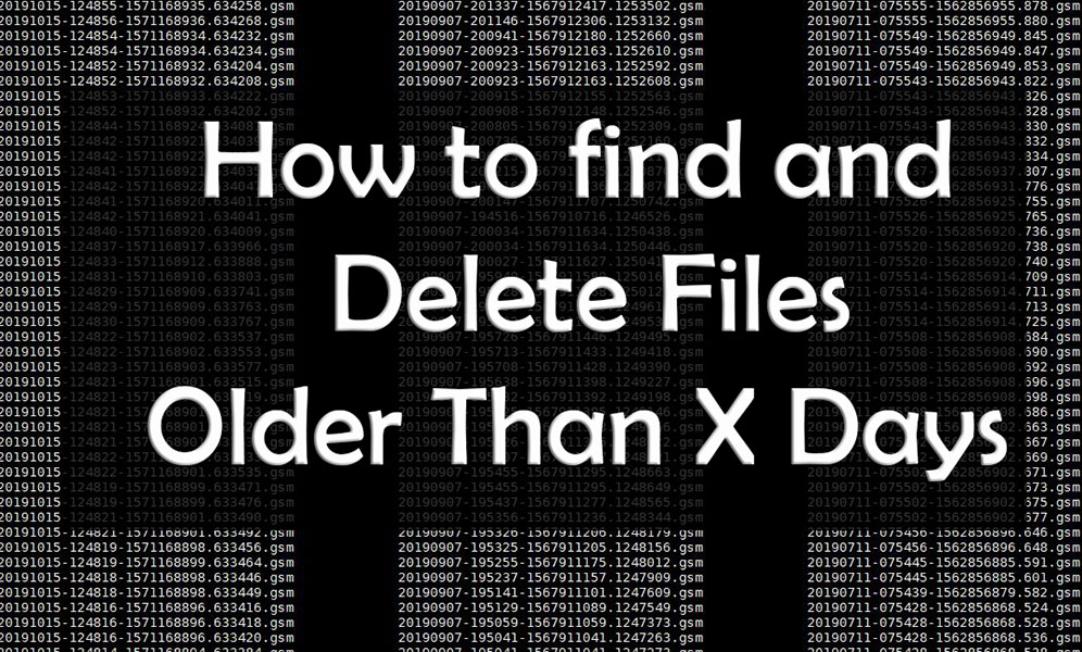 Script For Deleting Old Files in Linux