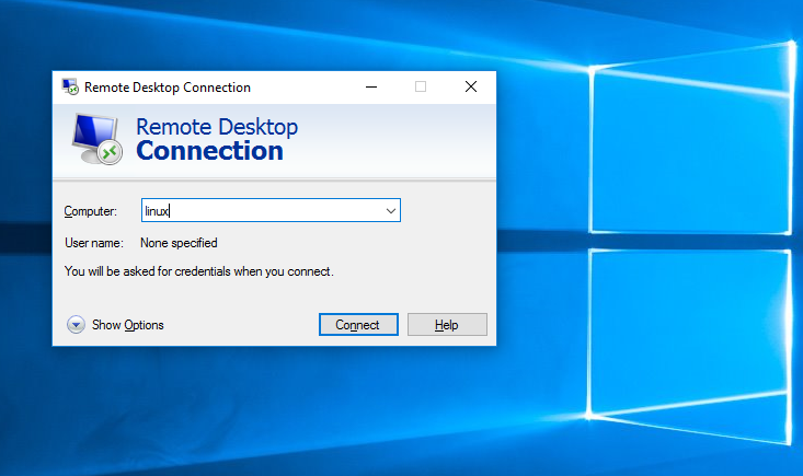 windows 10 remote desktop without mouse connected