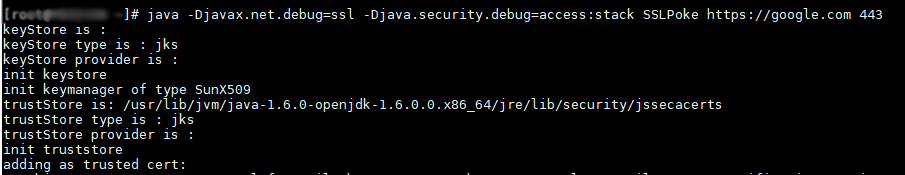 Java SSL debugging