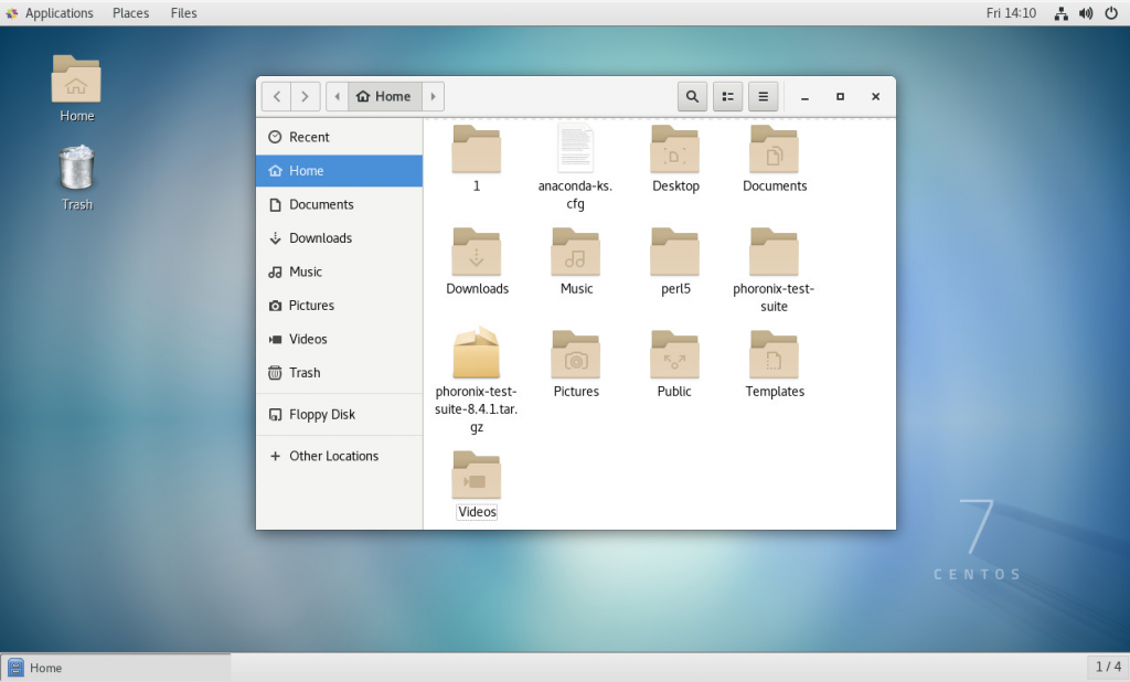 Gnome Desktop CentOS 7