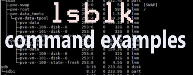 Linux lsblk command examples