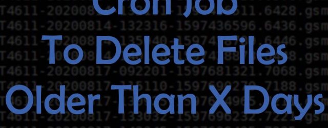 Linux To Delete Files Older Than