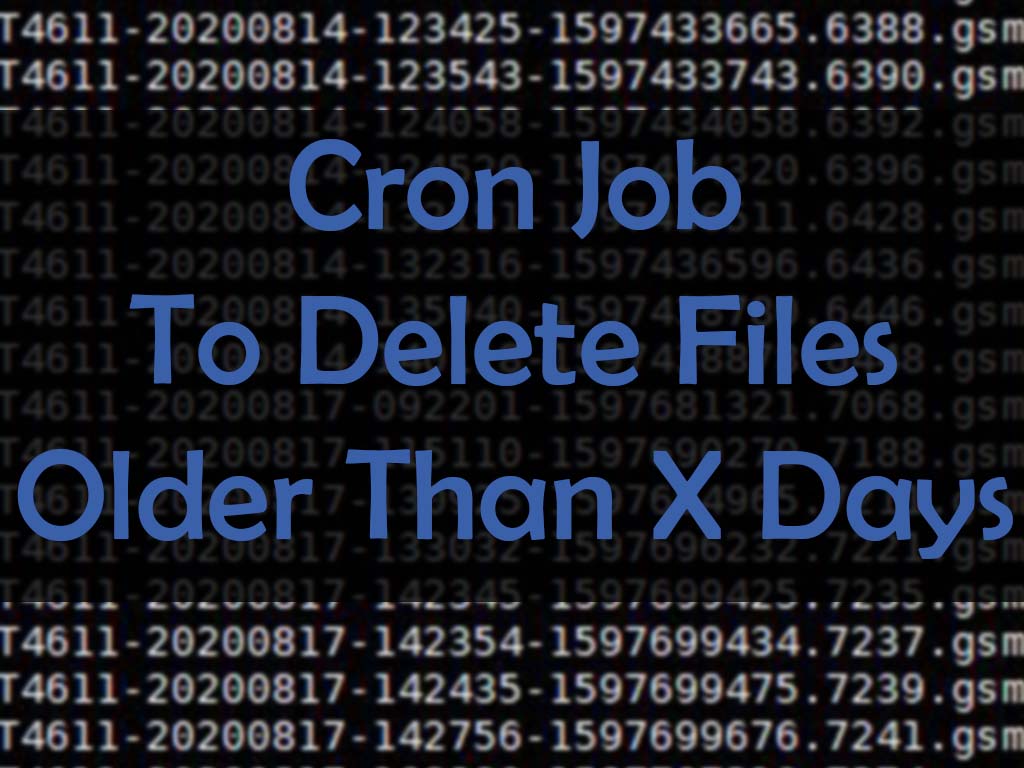 Create cron job delete old files