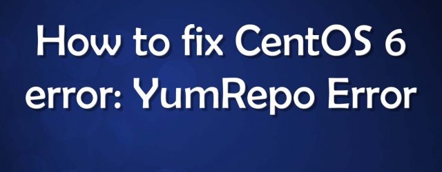 YumRepo Error All mirror URLs