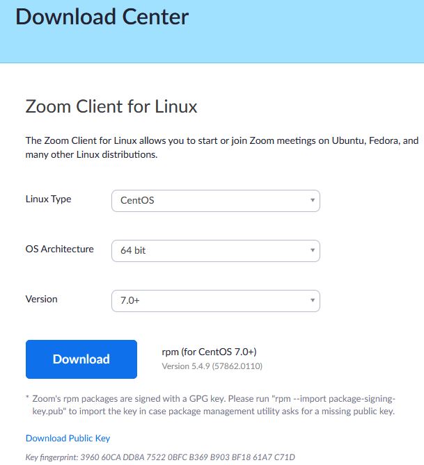 linux install zoom
