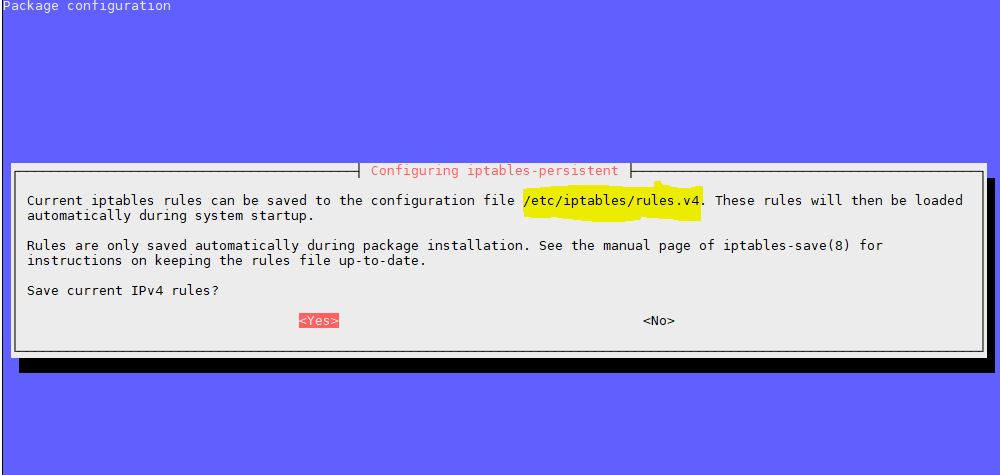Iptables Persistent
