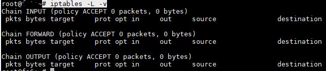 debian iptables status