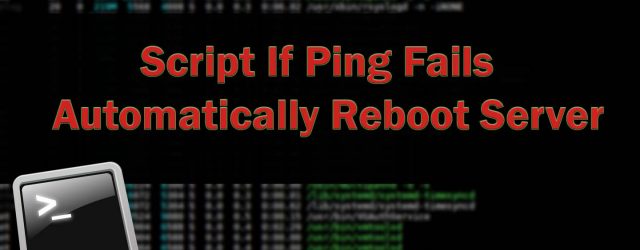 script if ping fails then