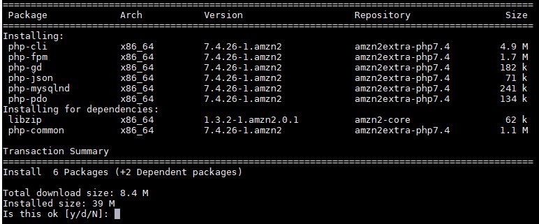 Install PHP 7 On Amazon Linux 2