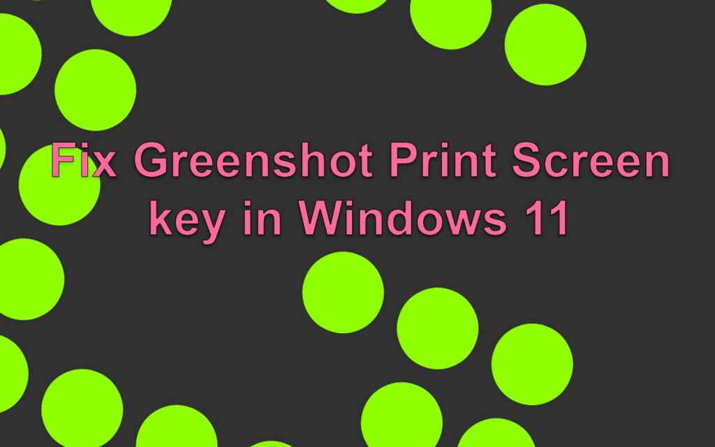 windows 11 print screen button greenshot